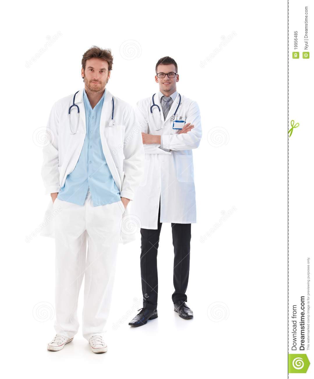 Full Length Portrait Of Young Male Doctors Royalty Free Stock Photo    