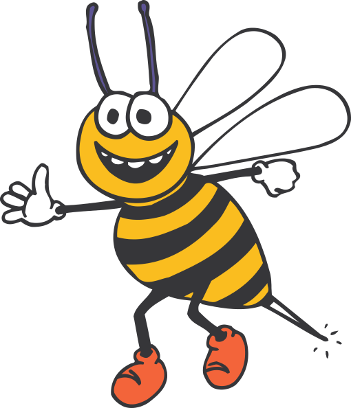 Happy Bee Clip Art At Clker Com   Vector Clip Art Online Royalty Free    