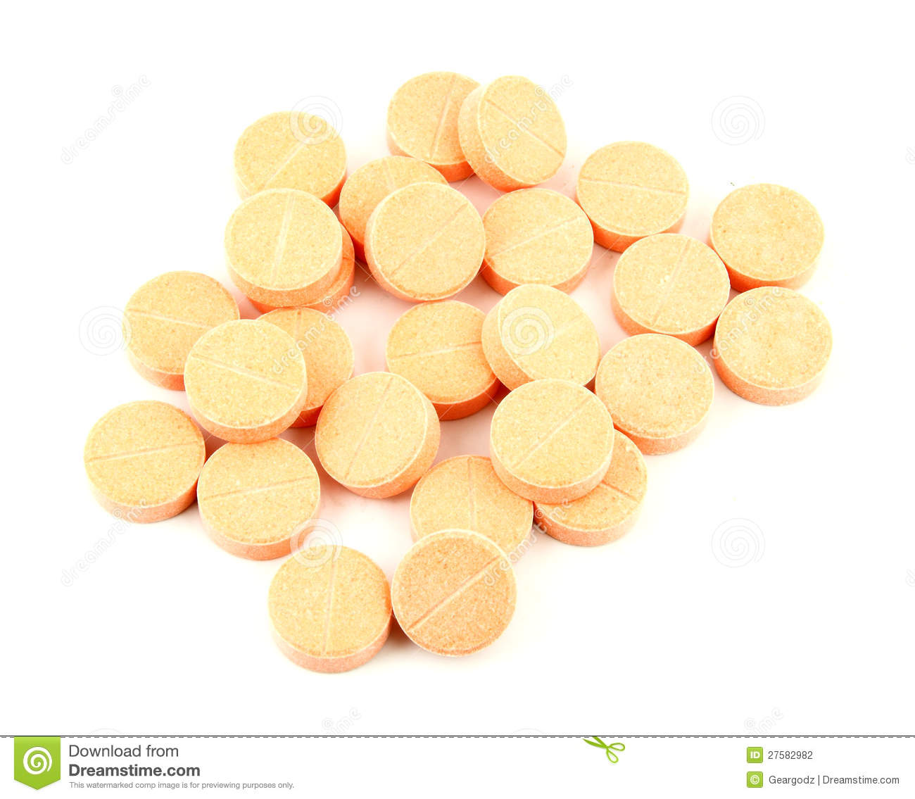 Pill Of Vitamin C Stock Photography   Image  27582982