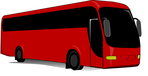 Red Tour Bus Clip Art At Clker Com   Vector Clip Art Online Royalty