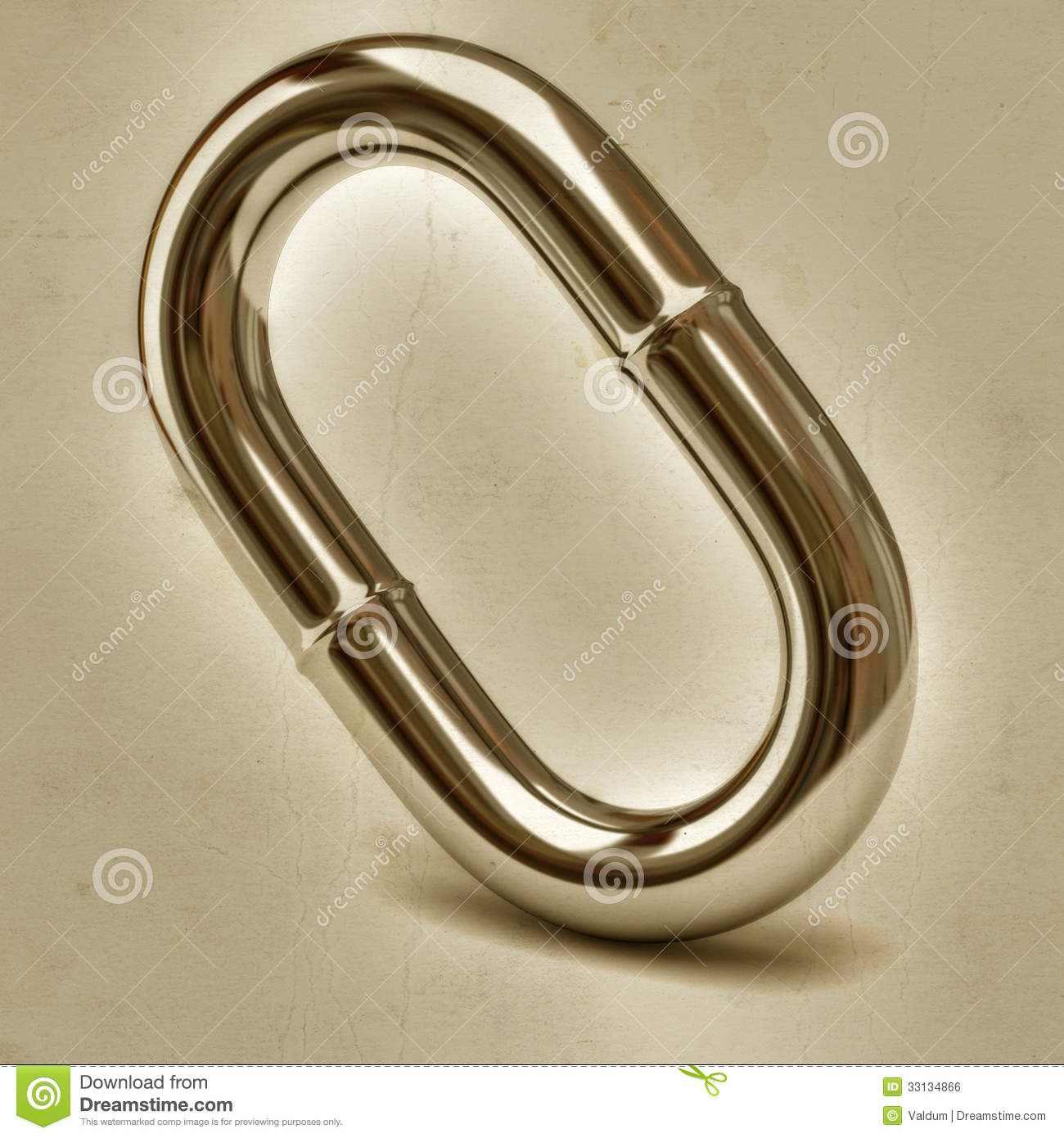 Silver Chain Link On Old Paper Royalty Free Stock Image   Image