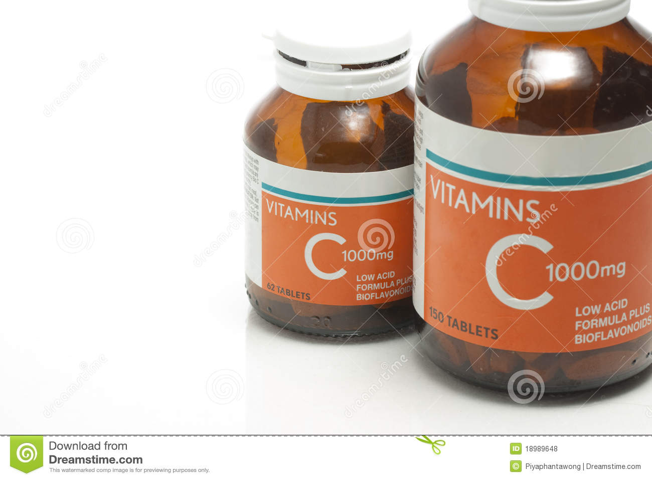 Two Size Of Vitamin C Bottle Royalty Free Stock Photos   Image    