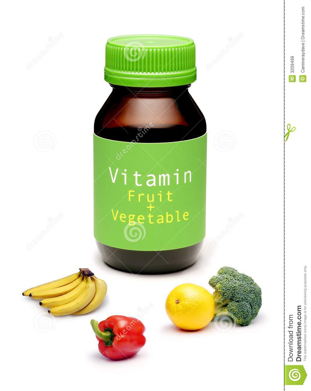 Vitamin Bottle Fruit Vegetables Royalty Free Stock Images   Image