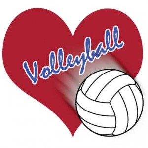 Volleyball Heart Design