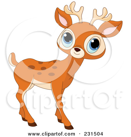 Clipart Cute Baby Zoo Deer   Royalty Free Vector Illustration