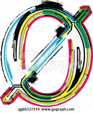 Drawing   Colorful Grunge Number 0  Clipart Drawing Gg66337519