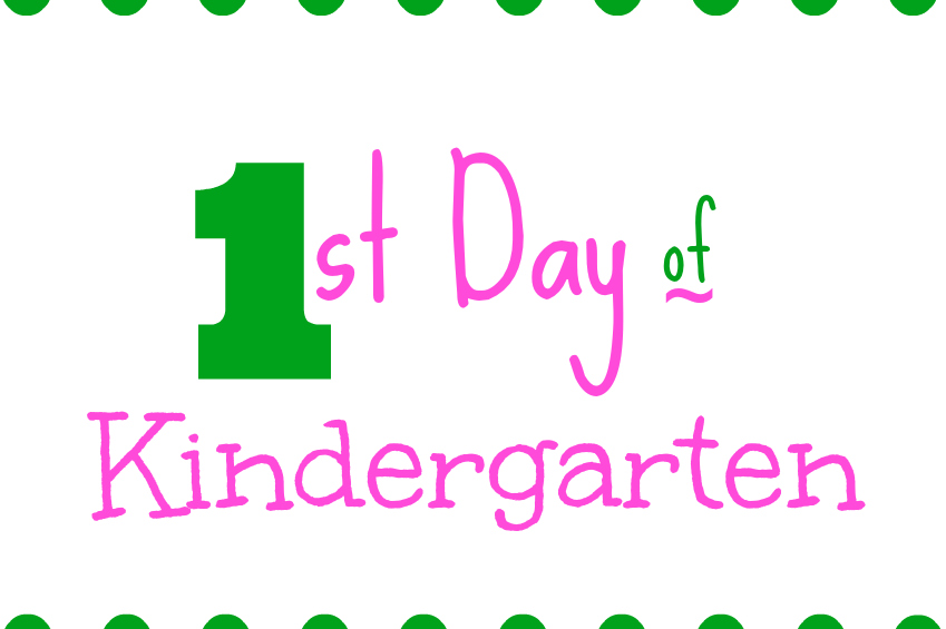 First Day Of Kindergarten Crafthubs
