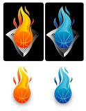 Flaming Basketball 2 Stock Image