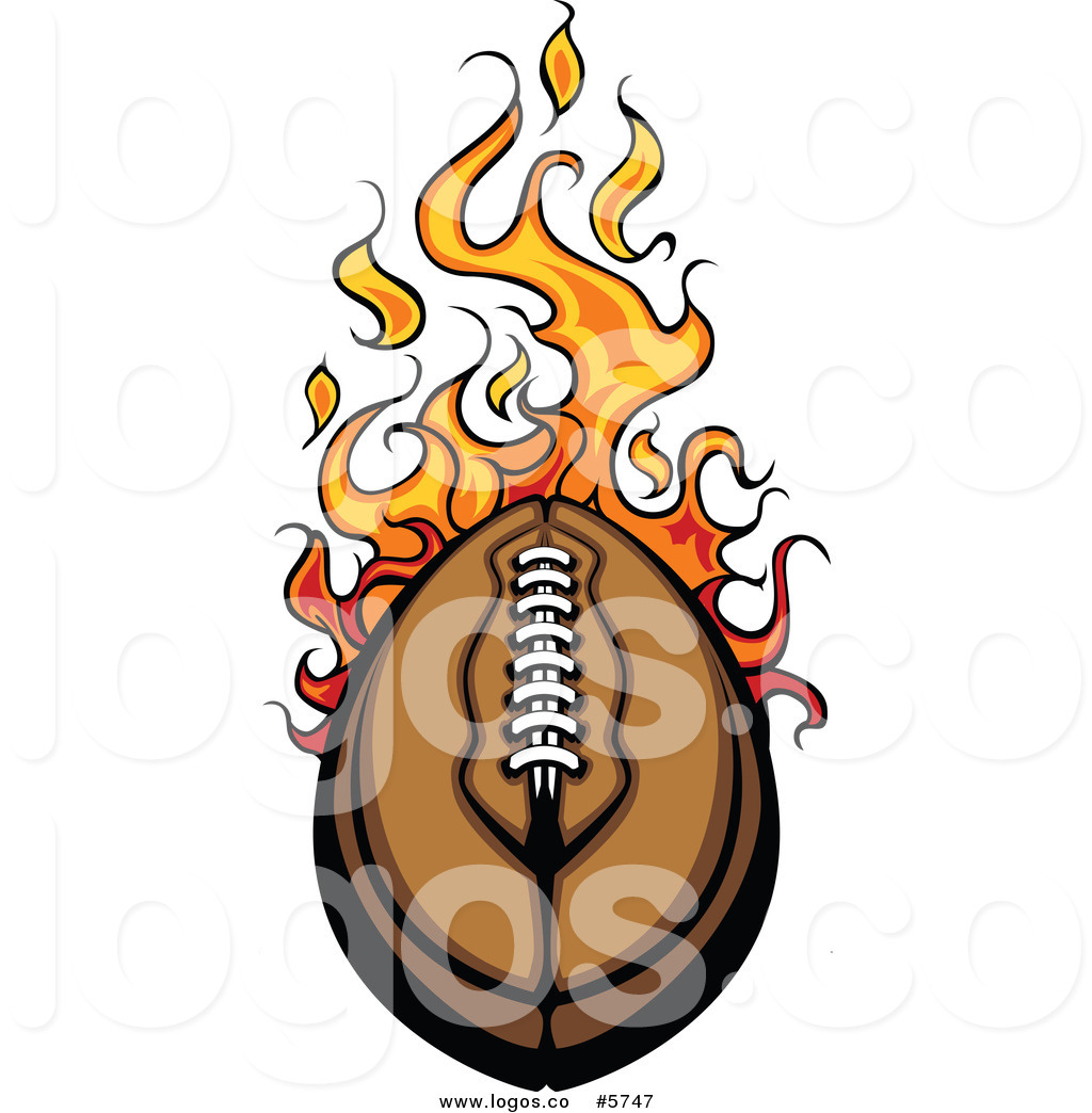 Free Vector Of A Logo Of A Flaming American Football By Chromaco