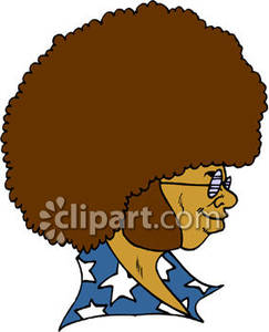 From The Seventies With An Afro Hairdo   Royalty Free Clipart Picture