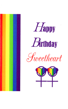 Greeting Card Rainbow Happy Birthday Sweetheart   African American    
