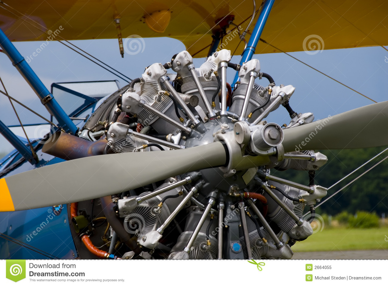 Historical Biplane Engine Royalty Free Stock Photo   Image  2664055