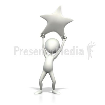 Holding Silver Star Presentation Clipart