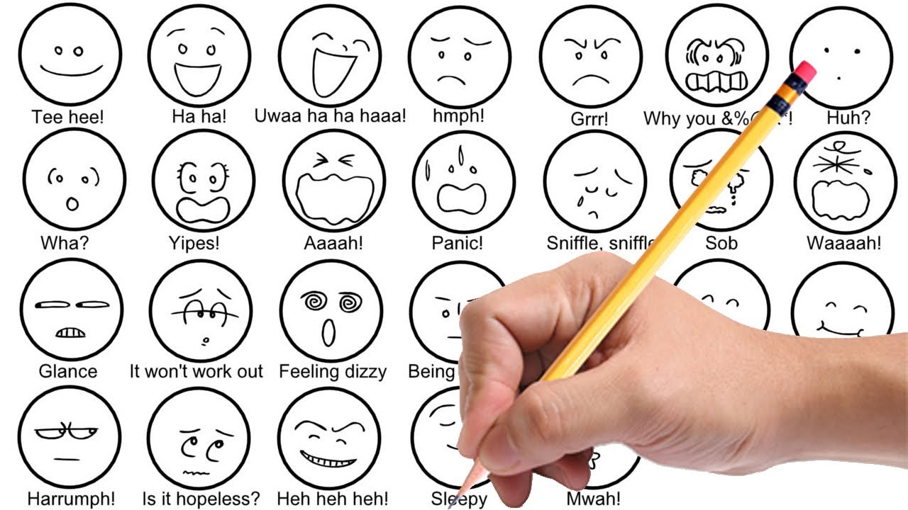 How To Draw Manga Cartoon Facial Expressions   Youtube