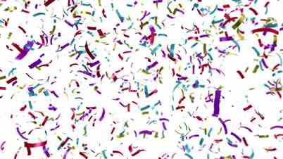 Loopable Clip Of Colorful Confetti Falling  Royalty Free Video And