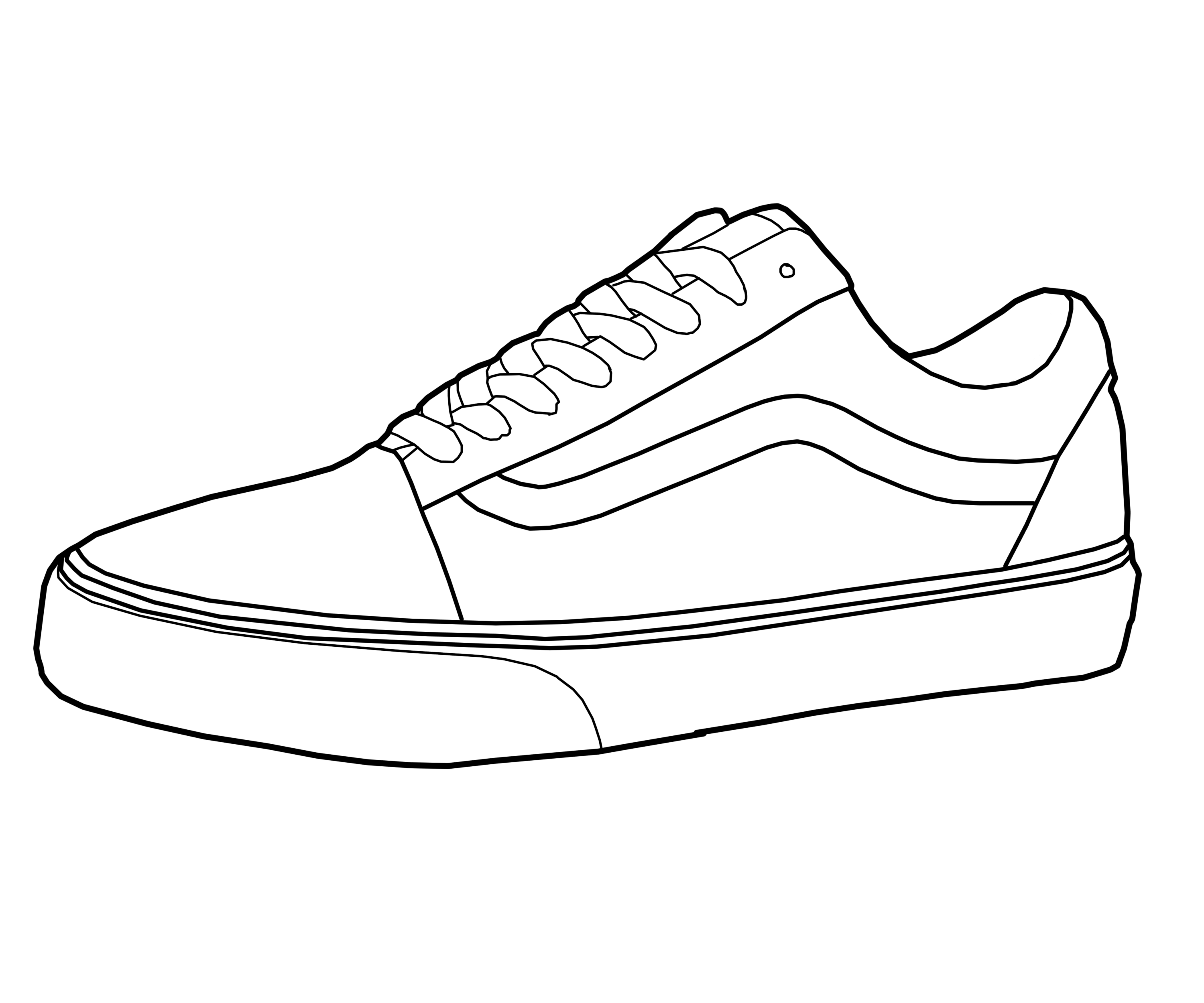 vans sneakers drawing
