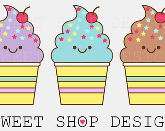Off Sale Cute Ice Cream Clipart  Bakery Clipart Baby Shower Clipart