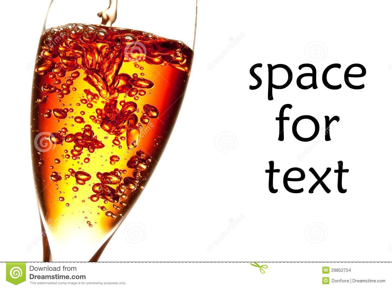 One Glasses Being Filled Of Red Cocktail With Space For Text On White