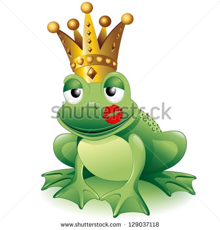 Prince Frog Cartoon Clip Art With Princess Kiss Stock Photo 129037118    