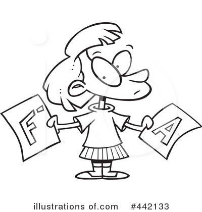 Royalty Free  Rf  Report Card Clipart Illustration By Ron Leishman