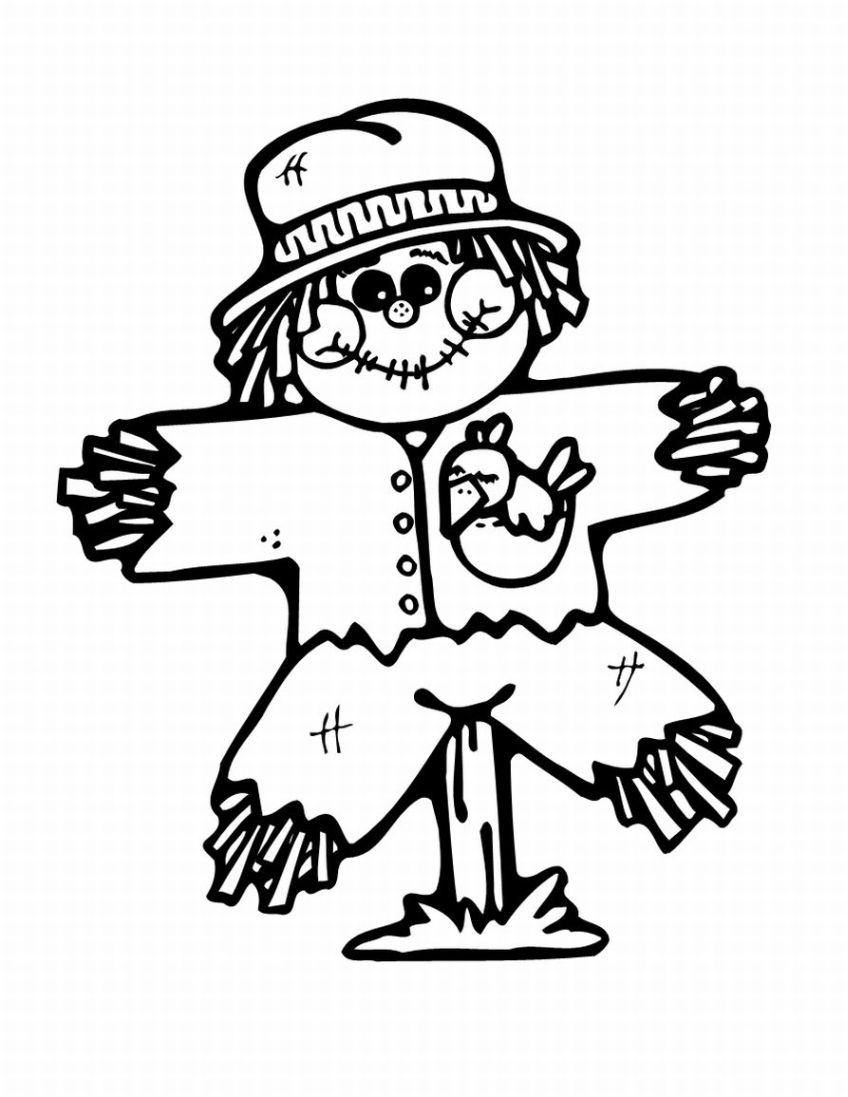 Scarecrow Clipart Black And White   Clipart Panda   Free Clipart