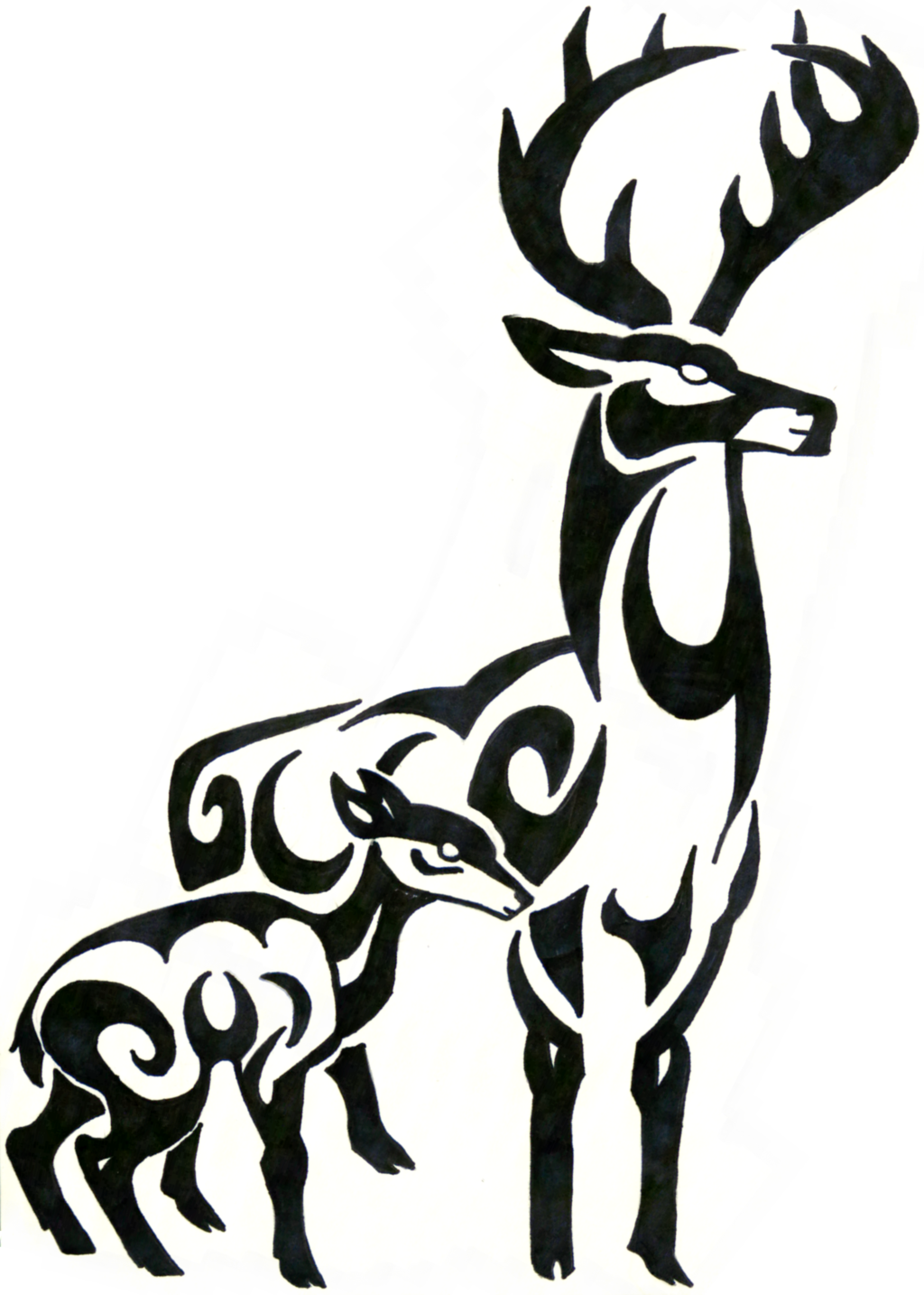 Tribal Deer   Free Cliparts That You Can Download To You Computer    