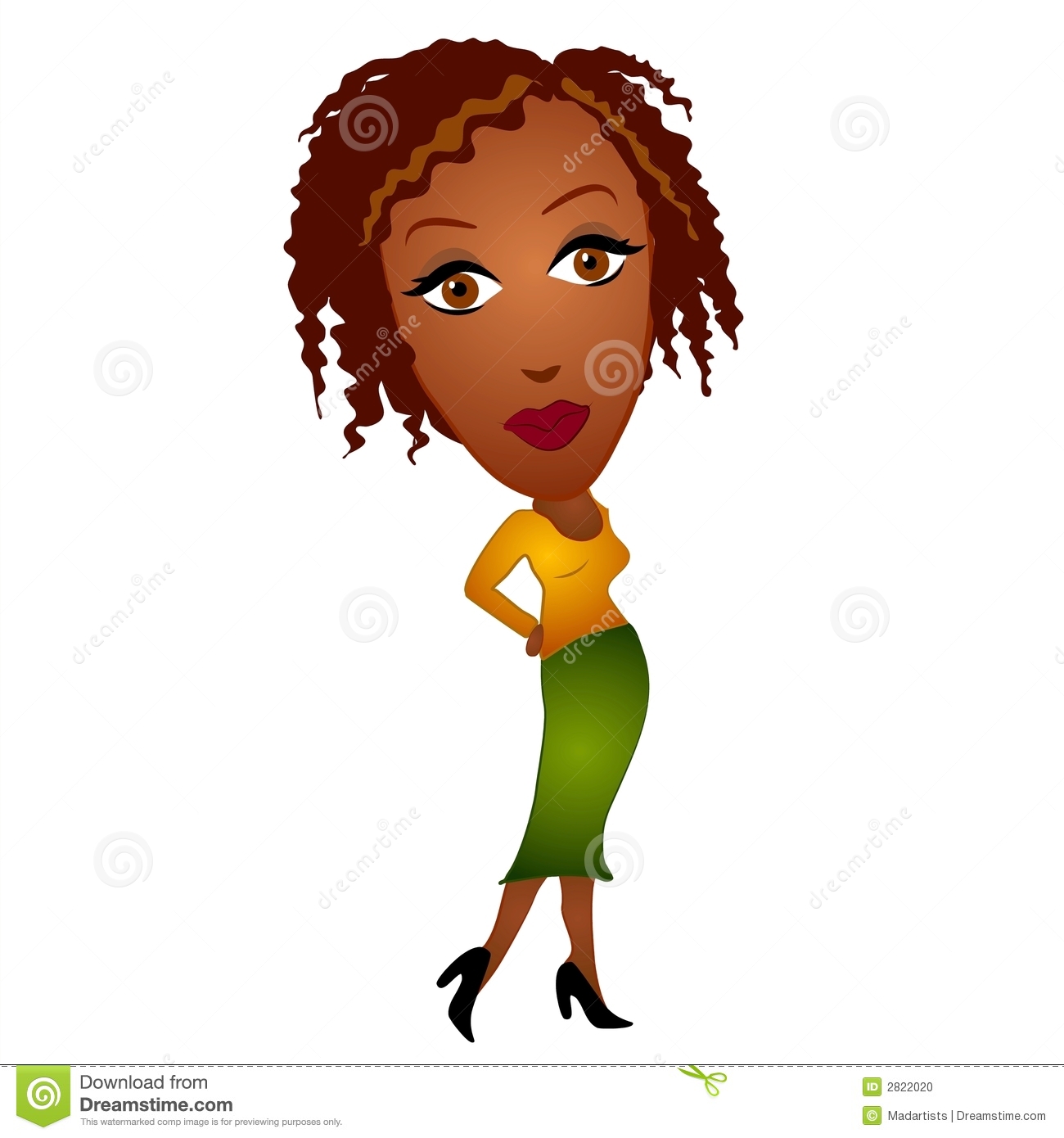 Une Illustration De Clipart  Images Graphiques  D Une Femme D Afro