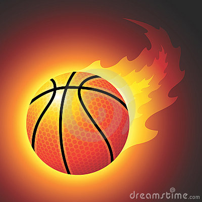 Vector Flaming Basketball Royalty Free Stock Image   Image  22477676