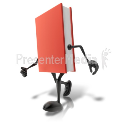 Walking Book Character   Education And School   Great Clipart For