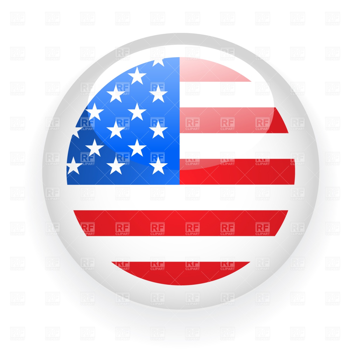 American Flag Badge Download Royalty Free Vector Clipart  Eps 