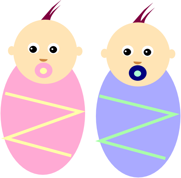 Boy Girl Twin Babies Clip Art At Clker Com   Vector Clip Art Online    