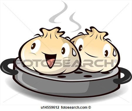 Chinese Dumpling Clipart Clip Art   Happy Dumplings On