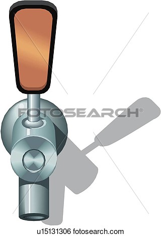 Clip Art Of Beer Tap U15131306   Search Clipart Illustration Posters