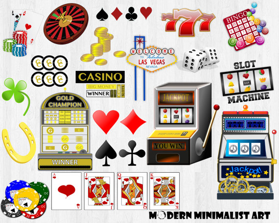 Clipart Gambling Clipart Poker Slot Machines Dice Lucky Number 7