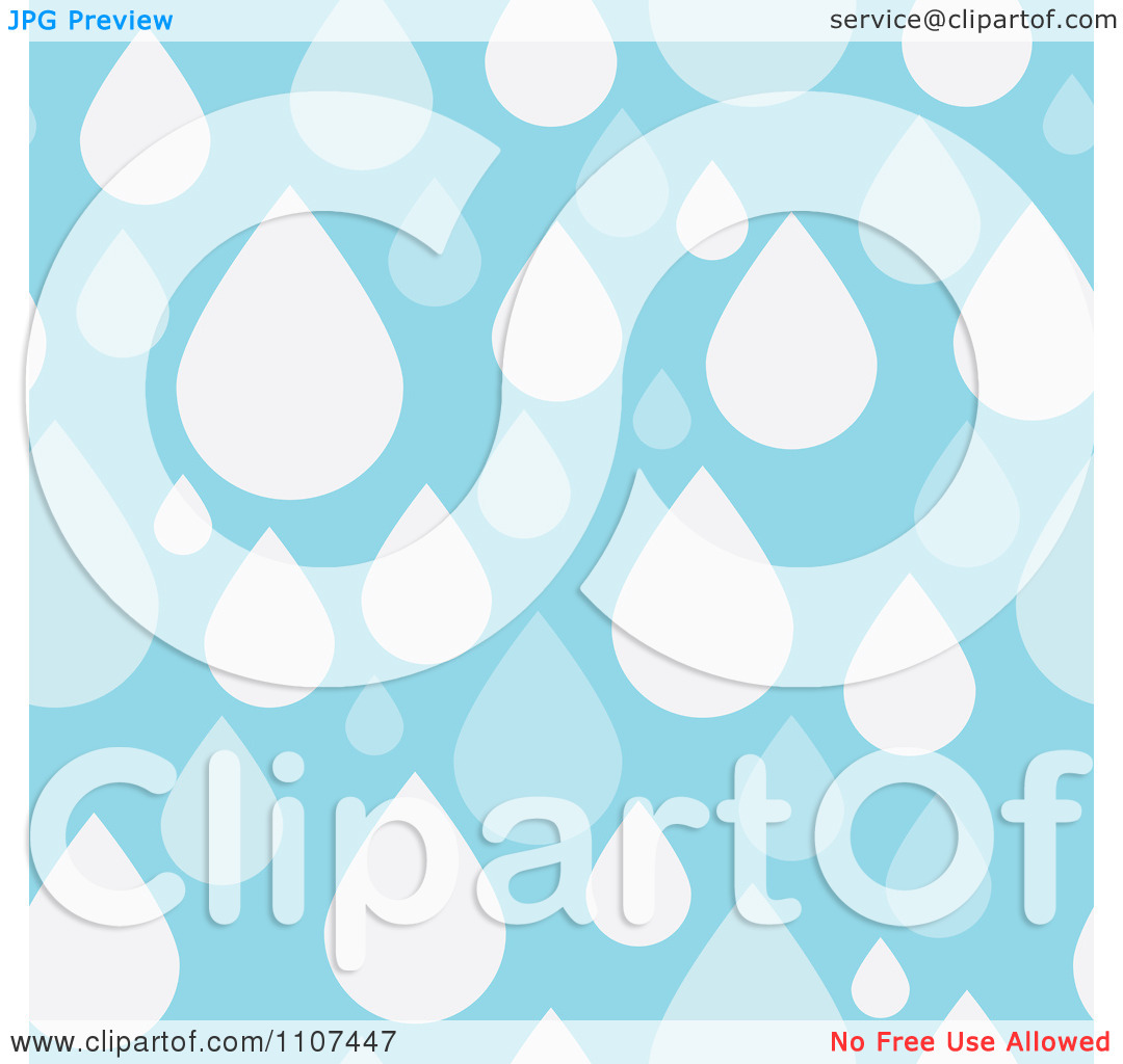 Clipart Seamless Blue Raindrop Water Background Pattern   Royalty Free    