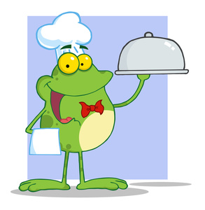 Food Clipart Image   Frog Waiter Serving A Fine Dining Experience