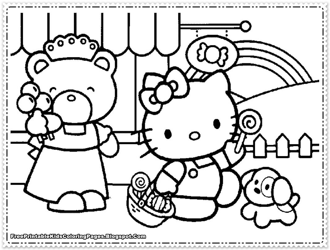 Hello Kitty Coloring Pages For Girls   Free Printable Kids Coloring