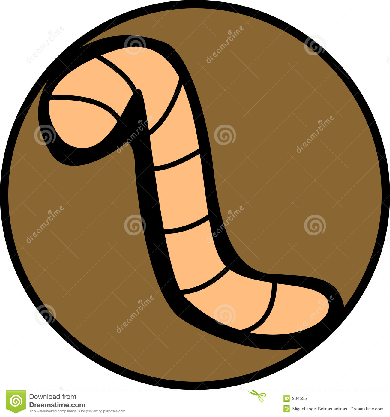 Illustration Of A Worm Or Fishing Bait  Vector File Available In Eps
