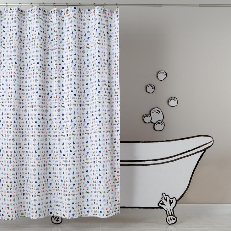 Kids Shower Curtains  Frog Patterned Shower Curtain In All New
