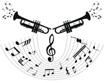 Musical Notes From Trumpet 83160 Design Elements Download Royalty    