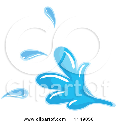     Of A Blue Water Splash   Royalty Free Vector Clipart By Colematt