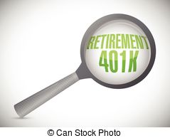 Retirement 401k Under Review Clipart Vector