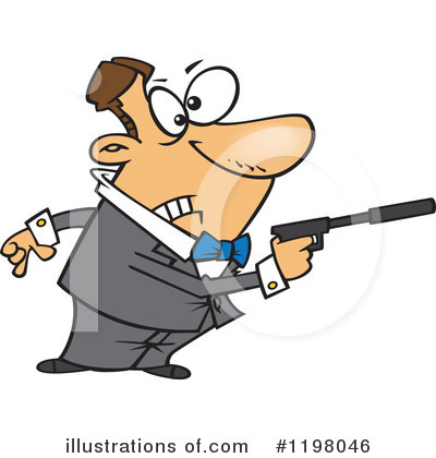 Royalty Free  Rf  Secret Agent Clipart Illustration By Ron Leishman