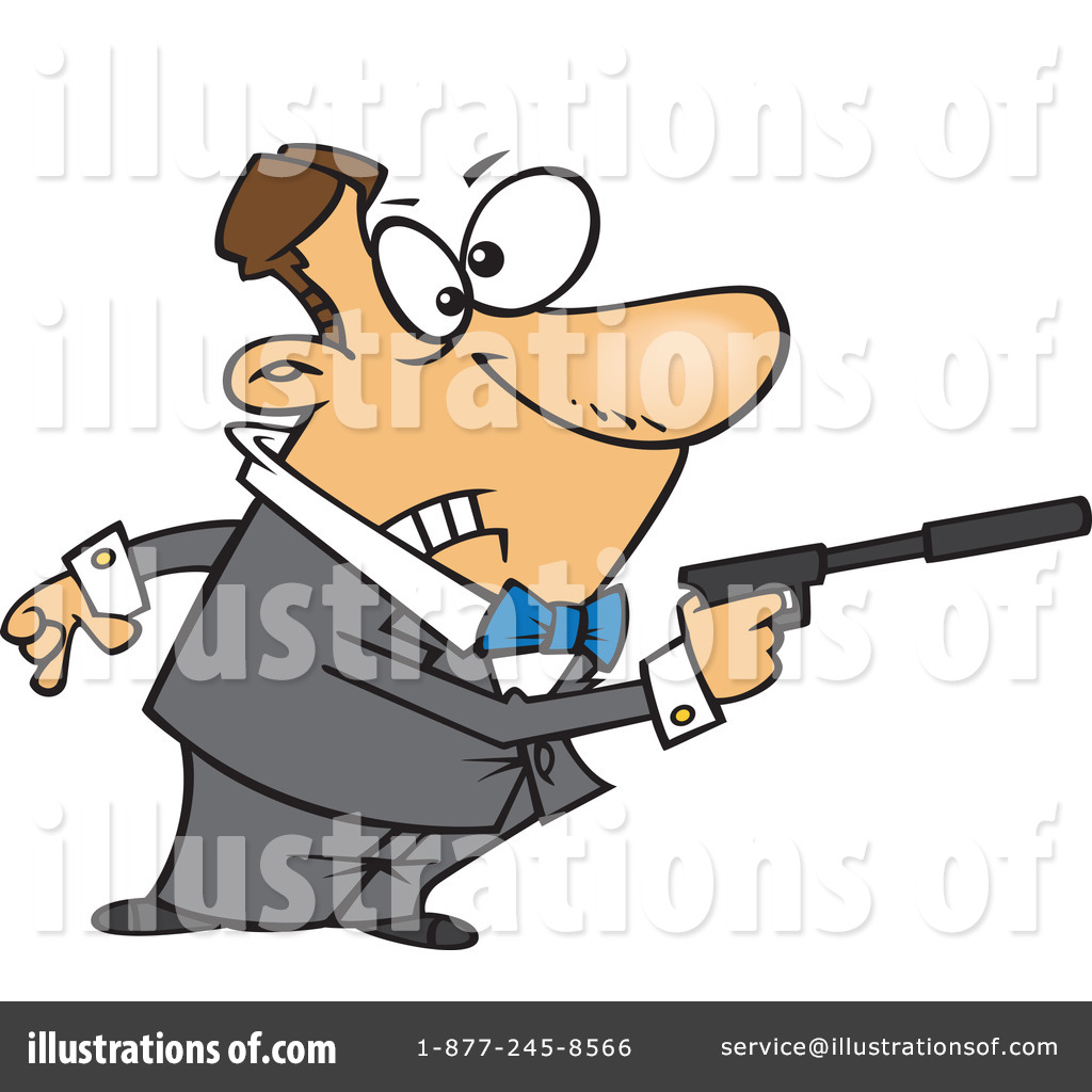Royalty Free  Rf  Secret Agent Clipart Illustration By Ron Leishman