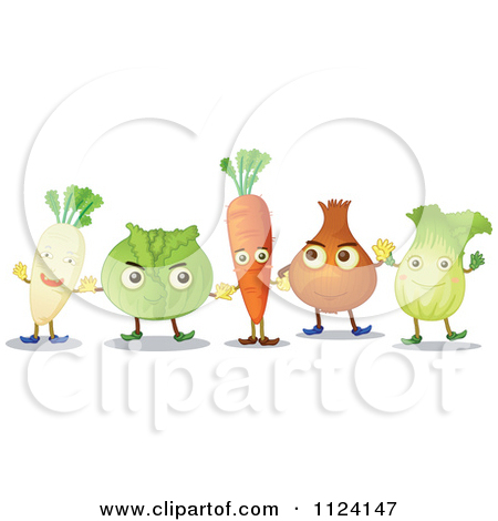 Royalty Free Vector Clip Art Illustration Of A Happy Green Onion