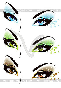Set Of Eyes   Vector Clip Art