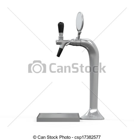 Stock Illustrations Of Beer Tap Isolated   Beer Tap Isolated On White