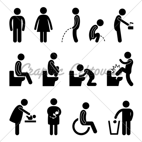Toilet Bathroom Pregnant Handicap Public Sign   Gl Stock Images