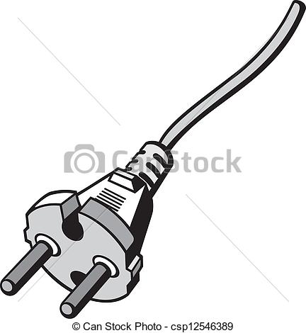 Vector Of Power Plug Power Cords Plug Cable   Power Plug Power