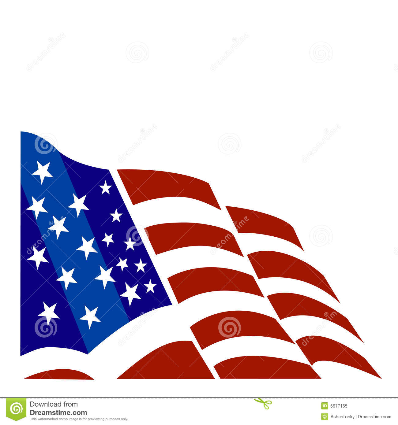 Vectorial Illustration For American Flag
